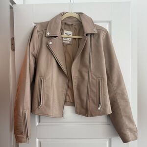 Abercrombie & Fitch Taupe Leather Jacket